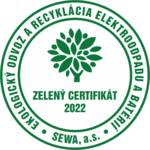 zelený certifikát za odvoz elektroodpadu pre ant s.r.o.