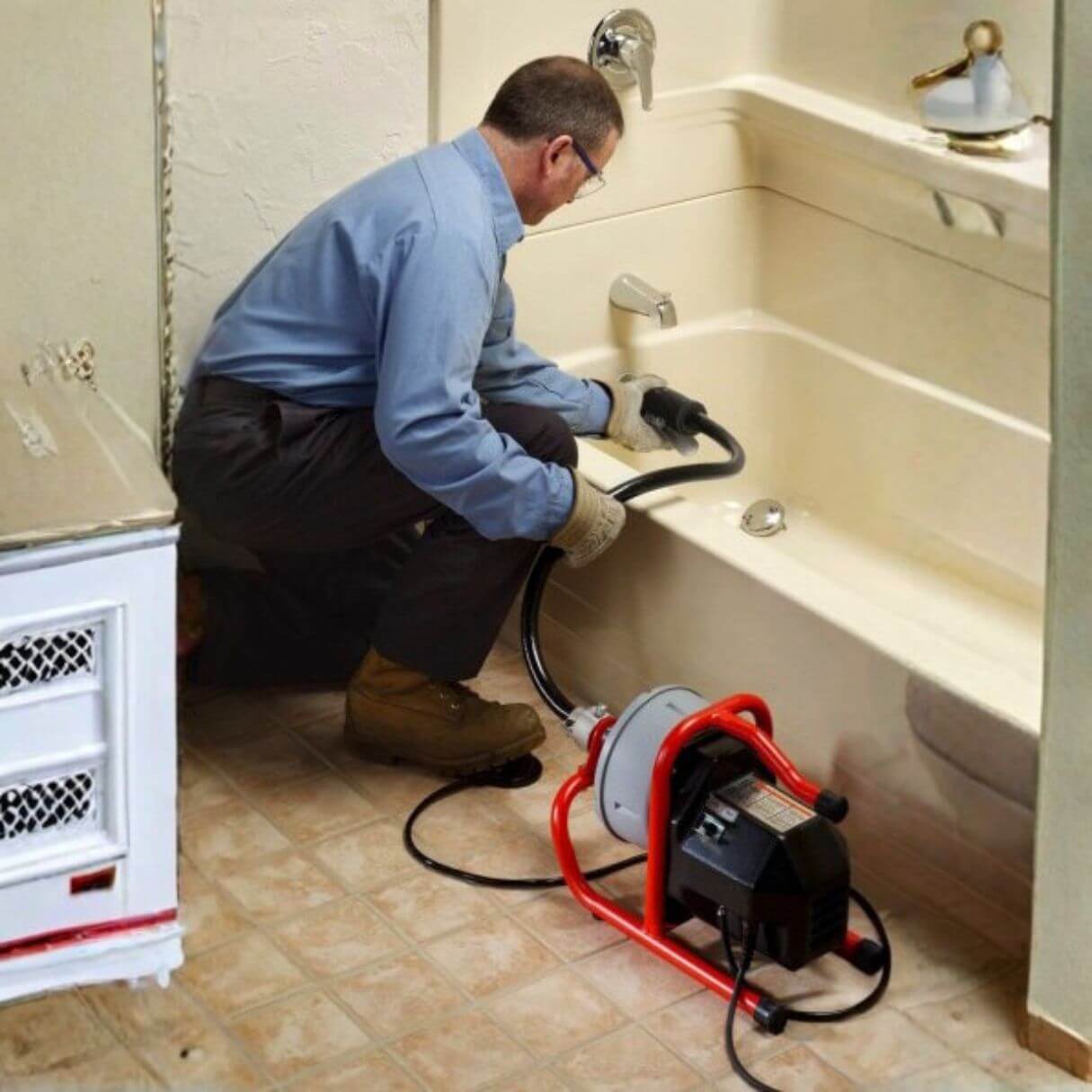 RIDGID K-40 dobos lefolyótisztító mosogatókhoz és kisebb csövekhez