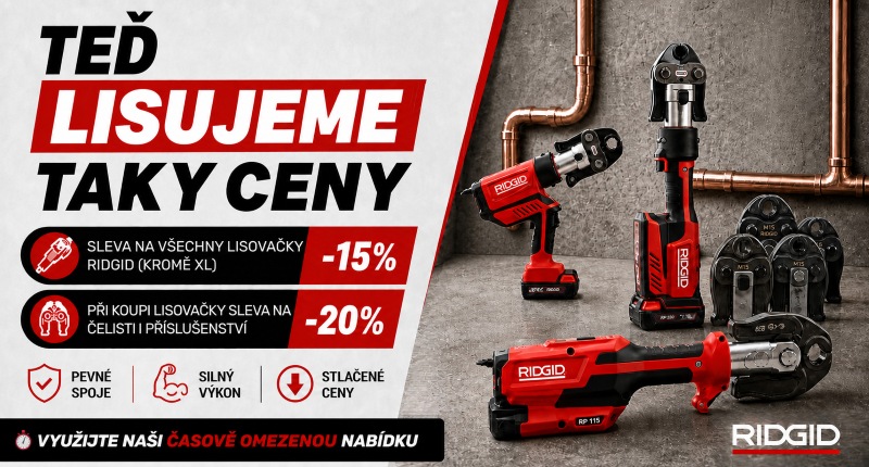 Radiální lisovačky RIDGID RP 115, RP 219, RP 251, RP 350 a RP 351
