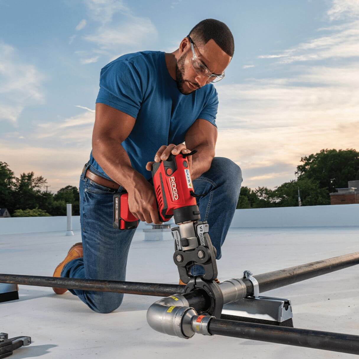 RIDGID RP 351 pri lisovaní